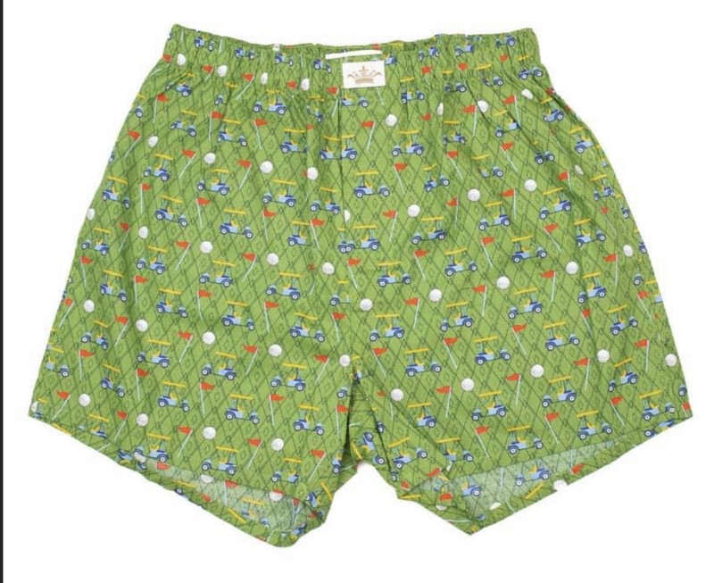 Men&#39;s Golf Boxers - Green/Red/Yellow