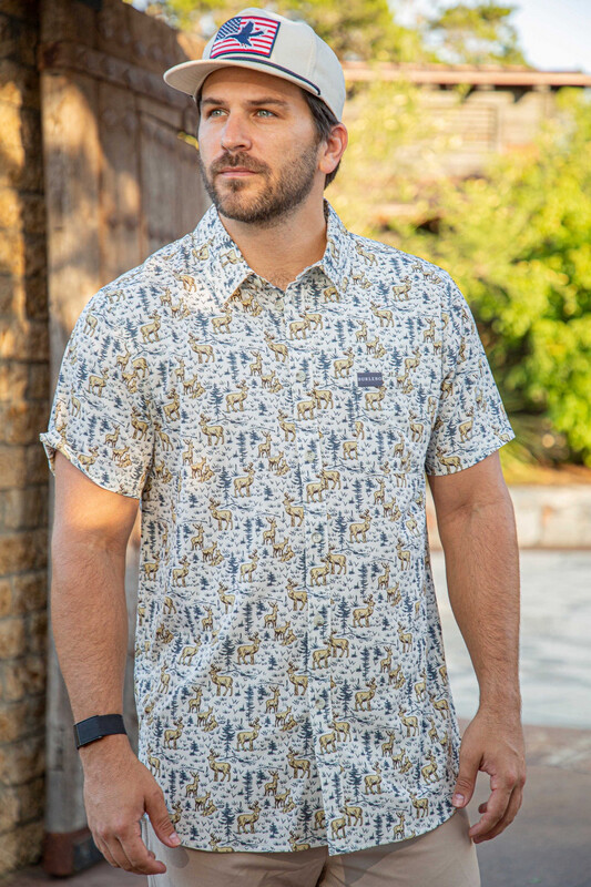 Scenic Deer Button Up