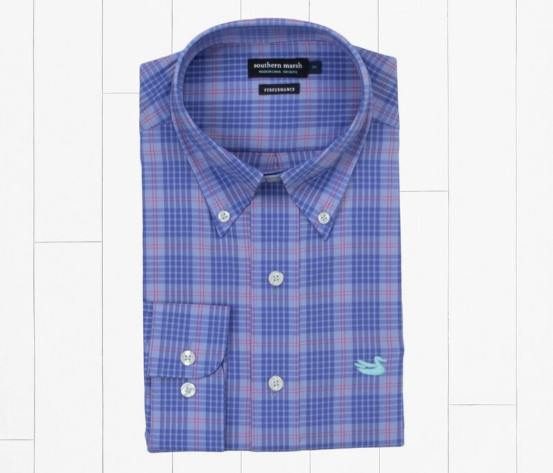 Calabash Performance Dress Shirt - Lilac &amp; Royal
