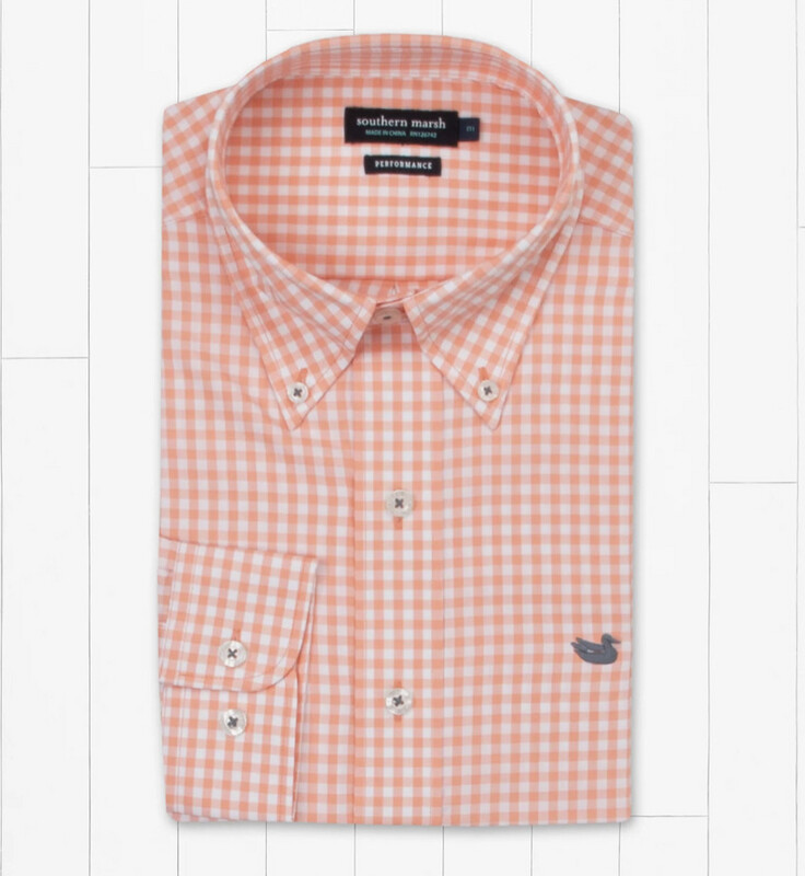 Brentwood Gingham Performance - Peach
