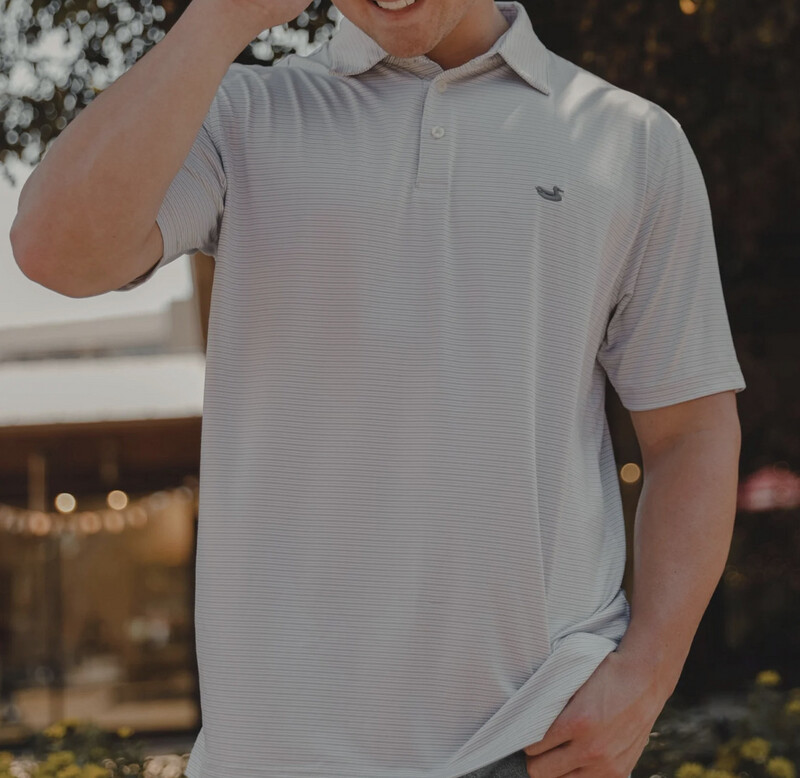 Bermuda Performance Polo - Clearwater Stripe