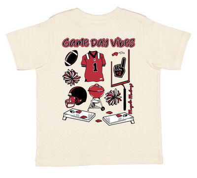 Game Day Vibes Tee - Red/Black
