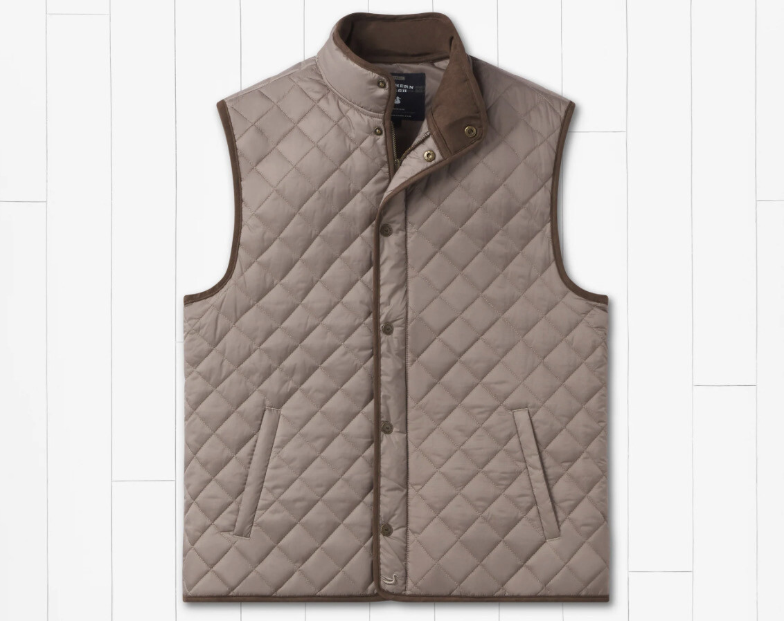 Huntington Quilted Vest - Burnt Taupe