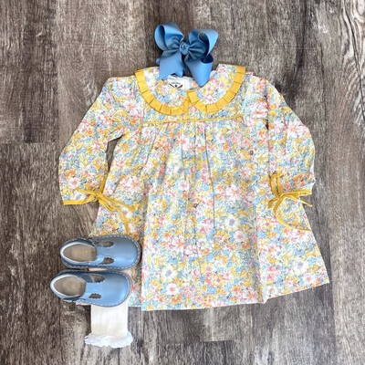 Cecilia Blue Yellow Floral Dress
