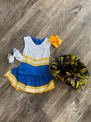 Blue and Gold Cheer Uniform