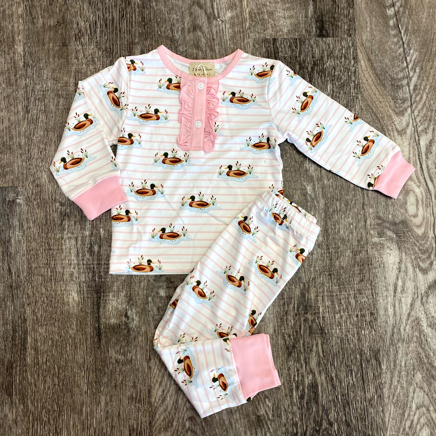 Pink Mallard Pajama Set