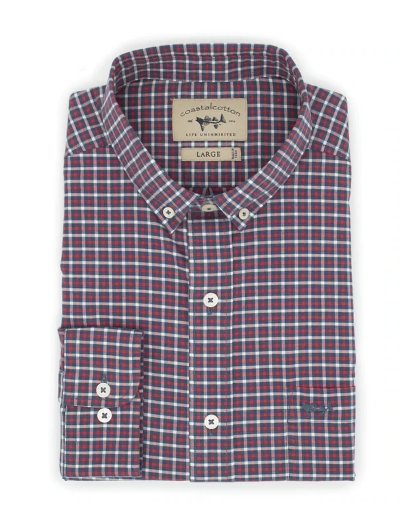 Cardinal Blue Gingham Button Down