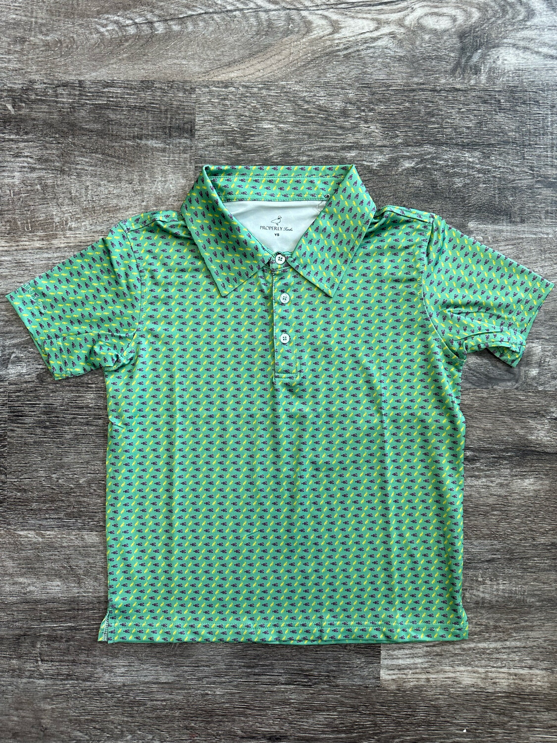Boys Inlet Polo - Mardi Craw Green