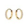 14k Gold-Plated Huggie CZ Hoop Earrings