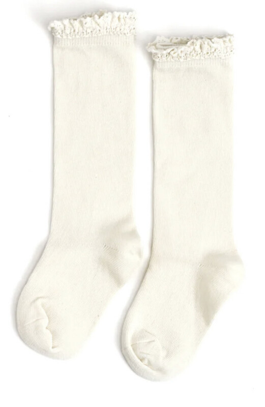 Ivory Lace Top Knee Highs