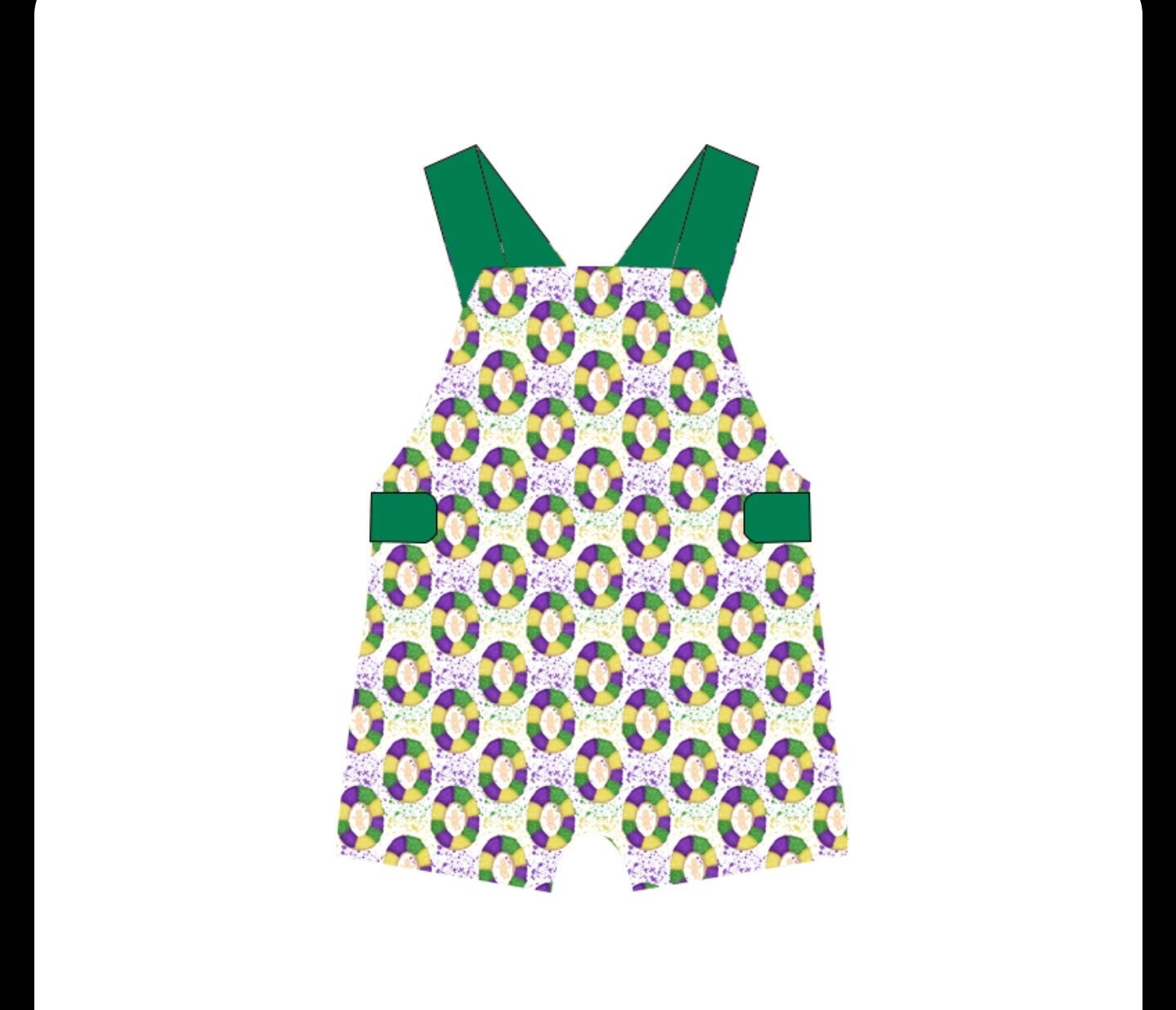 Mardi Gras King Cake Romper