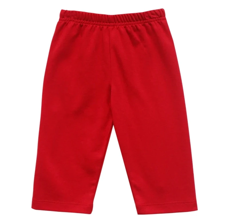 Red Solid Pants
