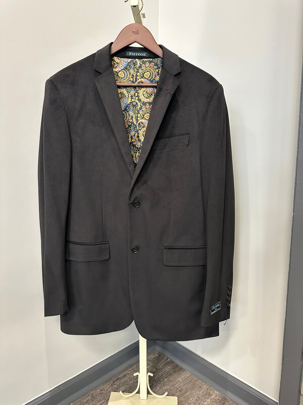 Sinatra Brown Velvet Slim Fit Blazer