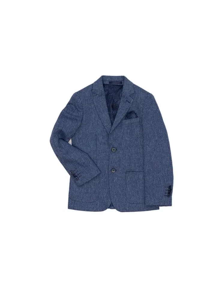 Brad Blue Basketweave Blazer