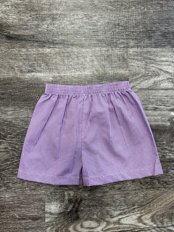 Purple Gingham Bennett Short 