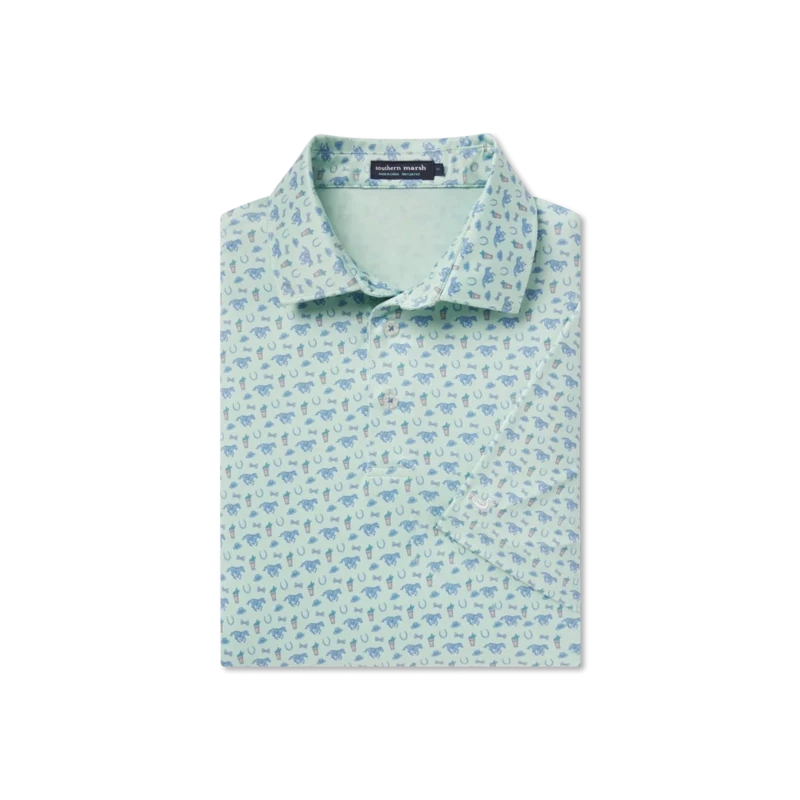Flyline Performance Polo - Mint Thoroughbread