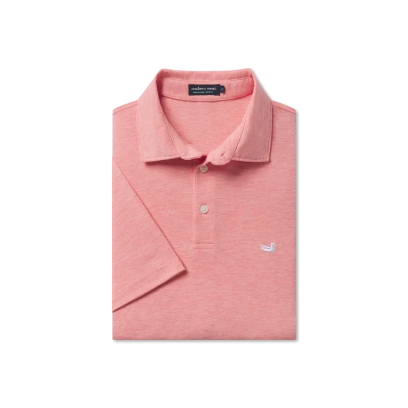Hutchinson Heather Polo- Coral