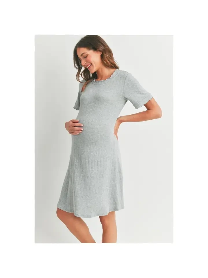 Ribbed Maternity Knit Dress