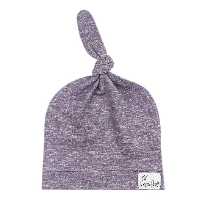 Violet Top Knot Hat