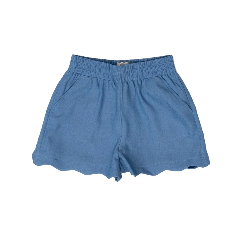 Laura Twill Shorts - Denim Blue