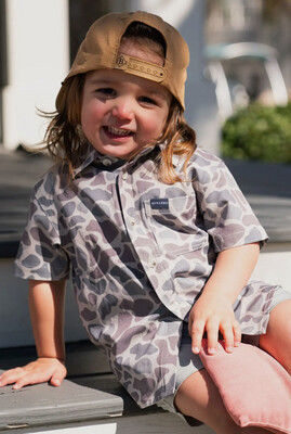 Youth Performance Button Up - Classic Deer Camo