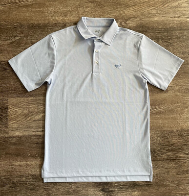 Sky Blue Heather Solid Performance Polo