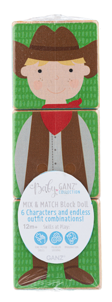 Boy Wooden Block Doll