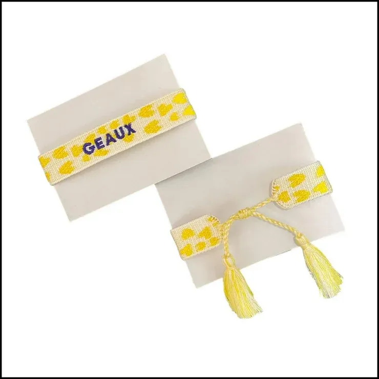 LSU Tassel Bracelet - GEAUX