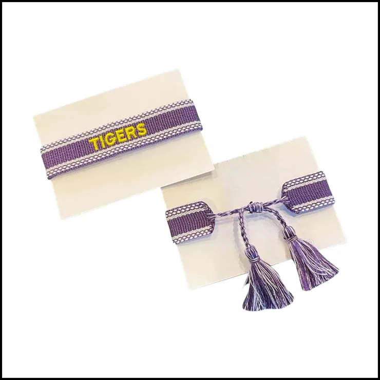 LSU Tassel Bracelet - TIGERS
