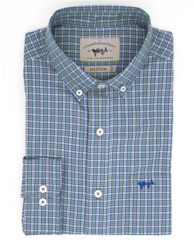 Emerald Check Performance Woven Shirt