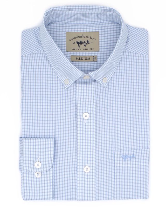 Ocean Blue Performance Woven Shirt