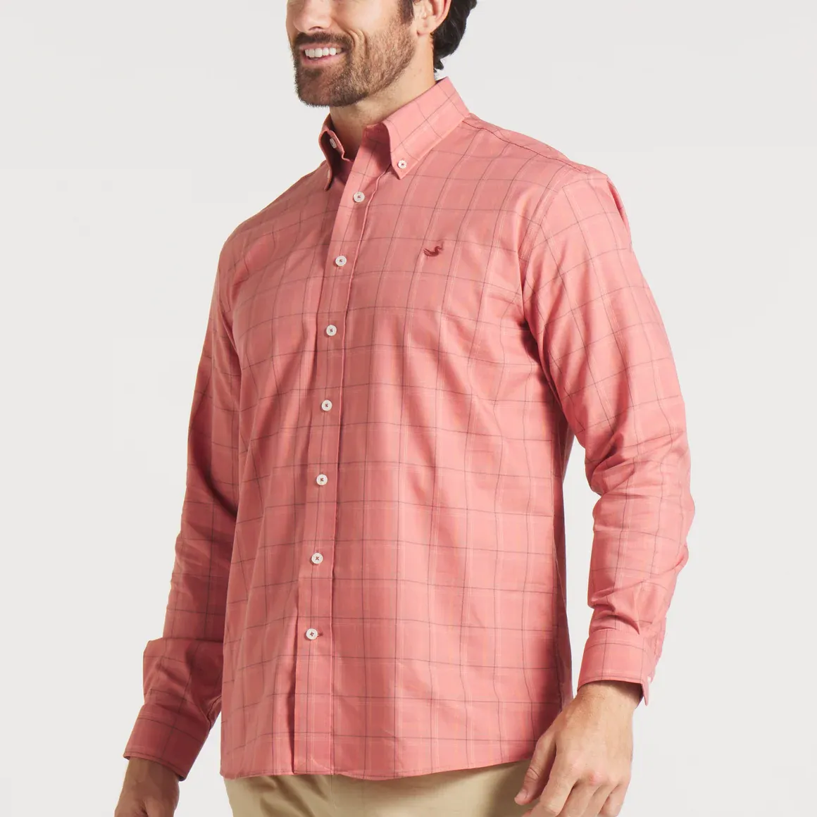 Chatham Lines Performance Dress Shirt- Wshred &amp; Tn