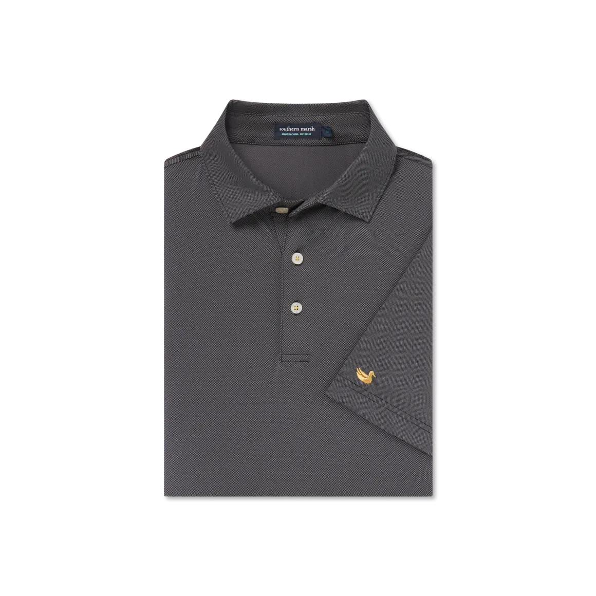 Varsity Performance Polo - Black w/ Gold