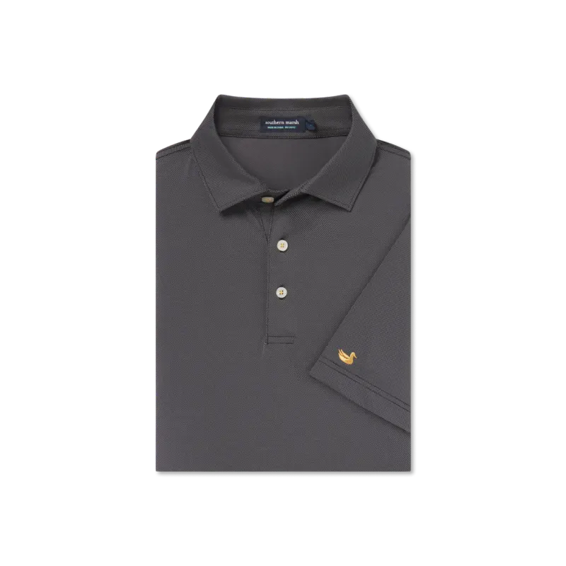 Varsity Performance Polo - Black w/ Gold