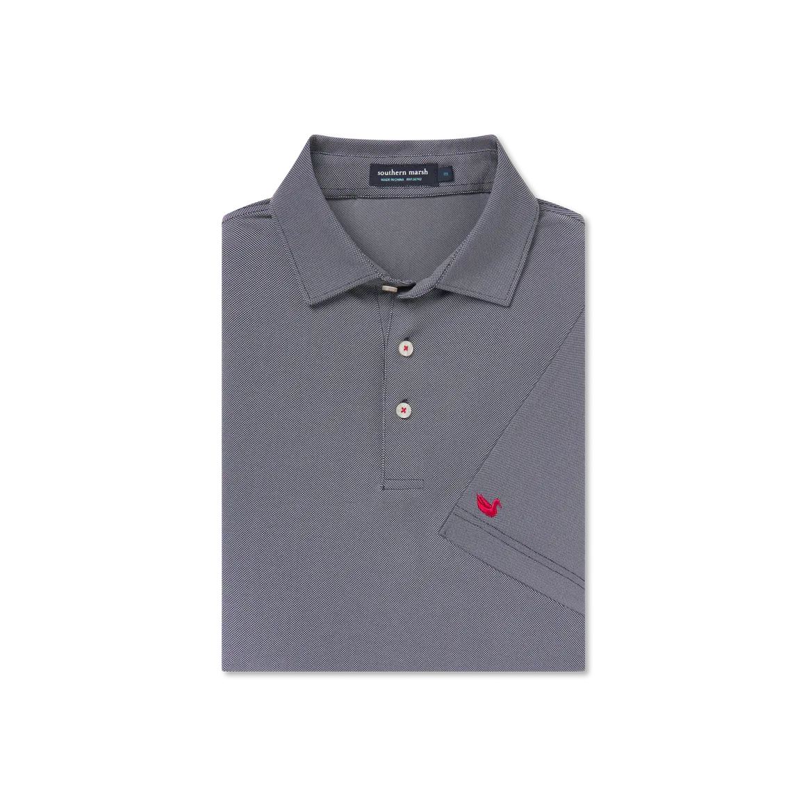 Varsity Performance Polo - Navy w/ Red