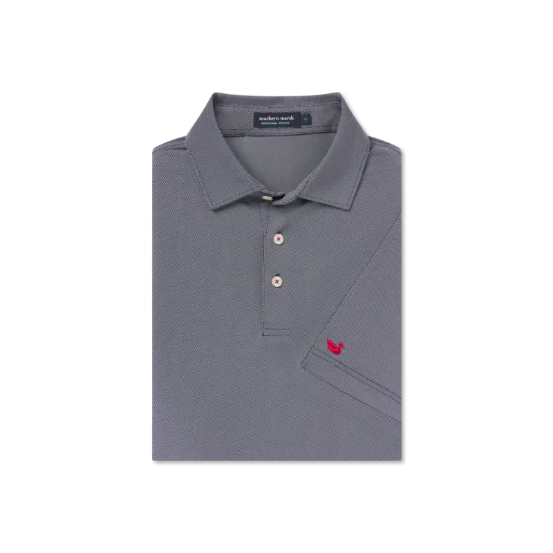 Varsity Performance Polo - Navy w/ Red
