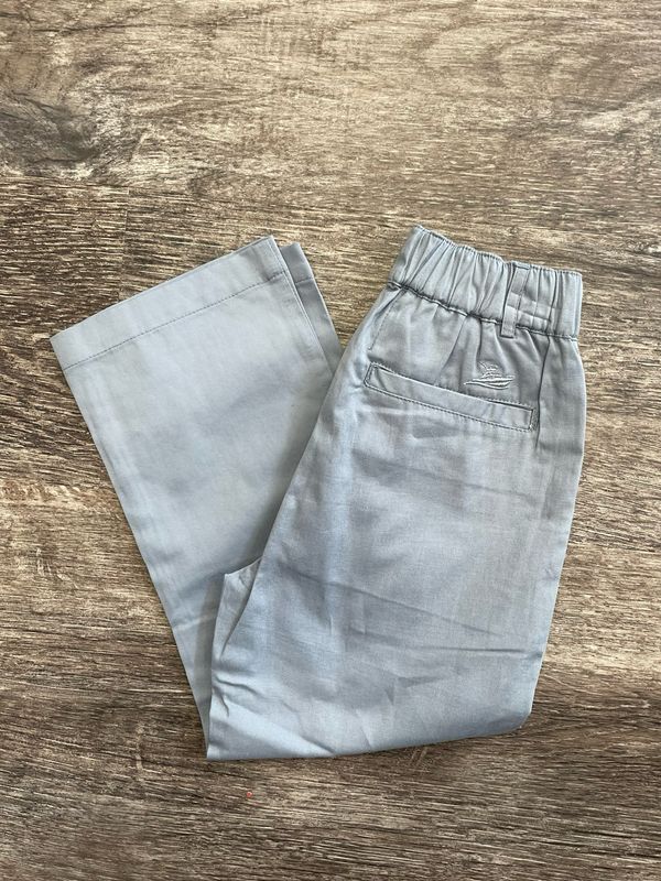 Dusty Blue Elastic Waist Pant