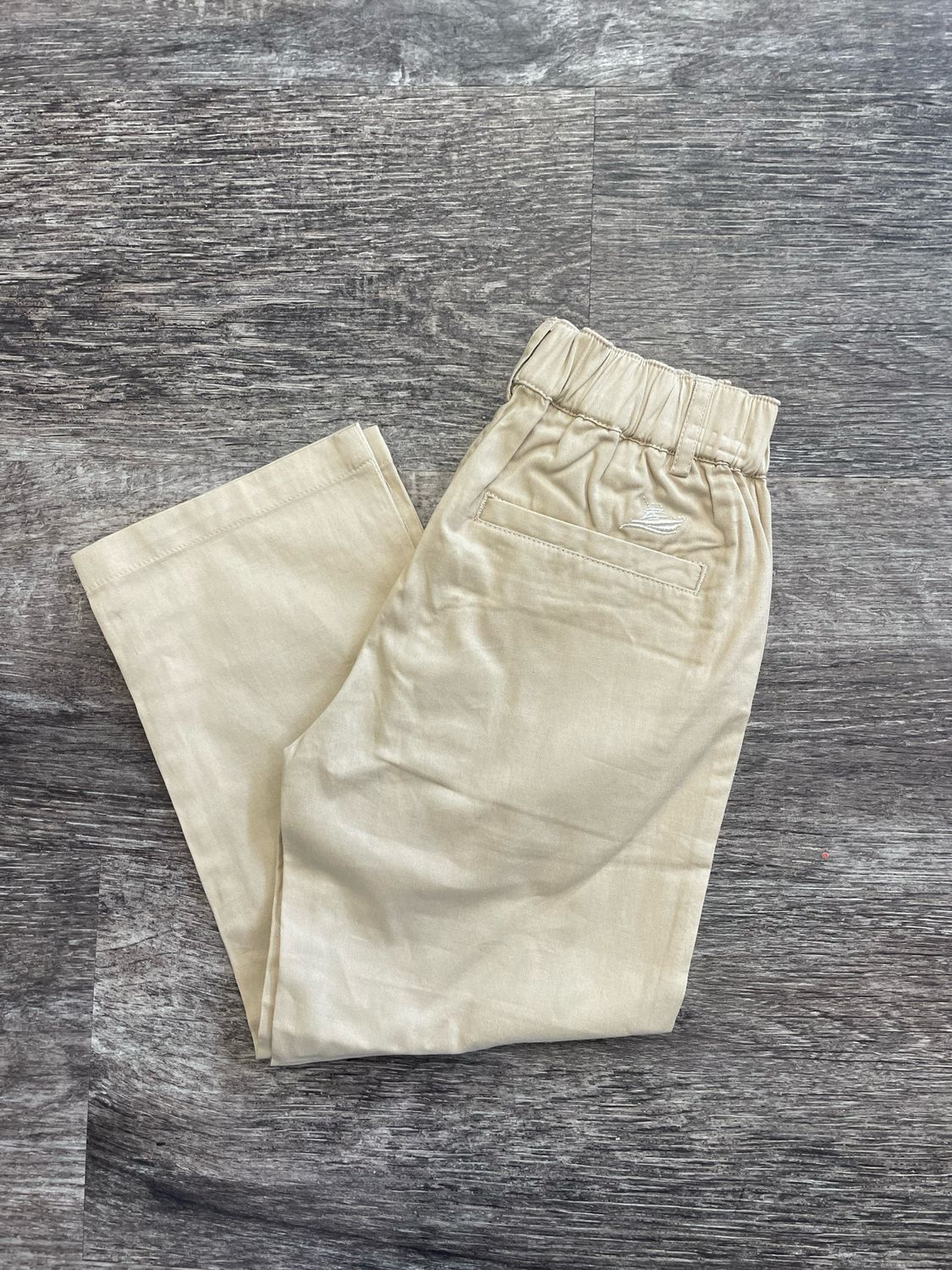 Khaki Elastic Waist Pant 