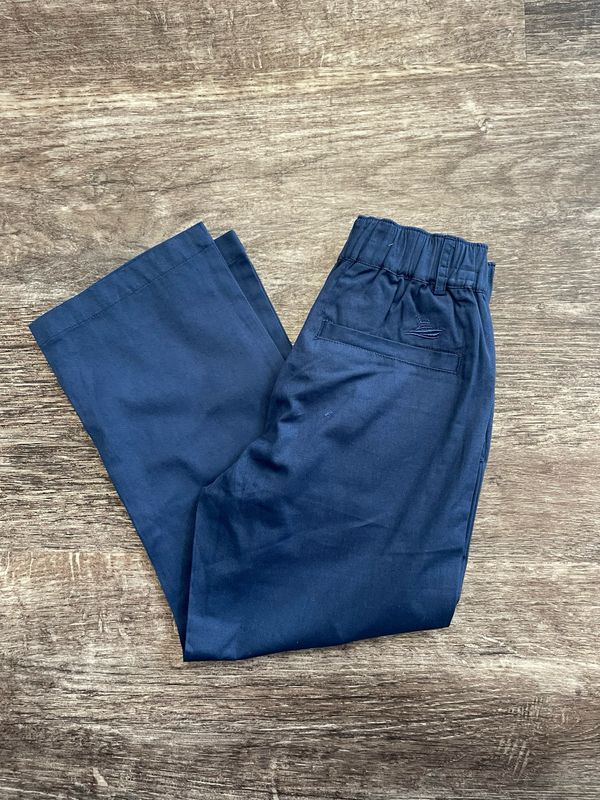 Navy Elastic Waist Pant