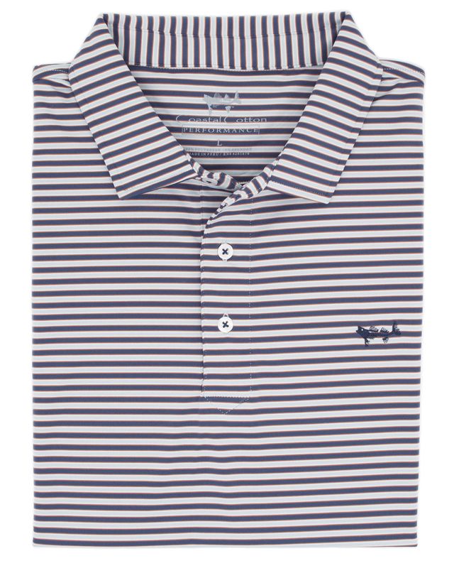 Links Stripe Performance Polo