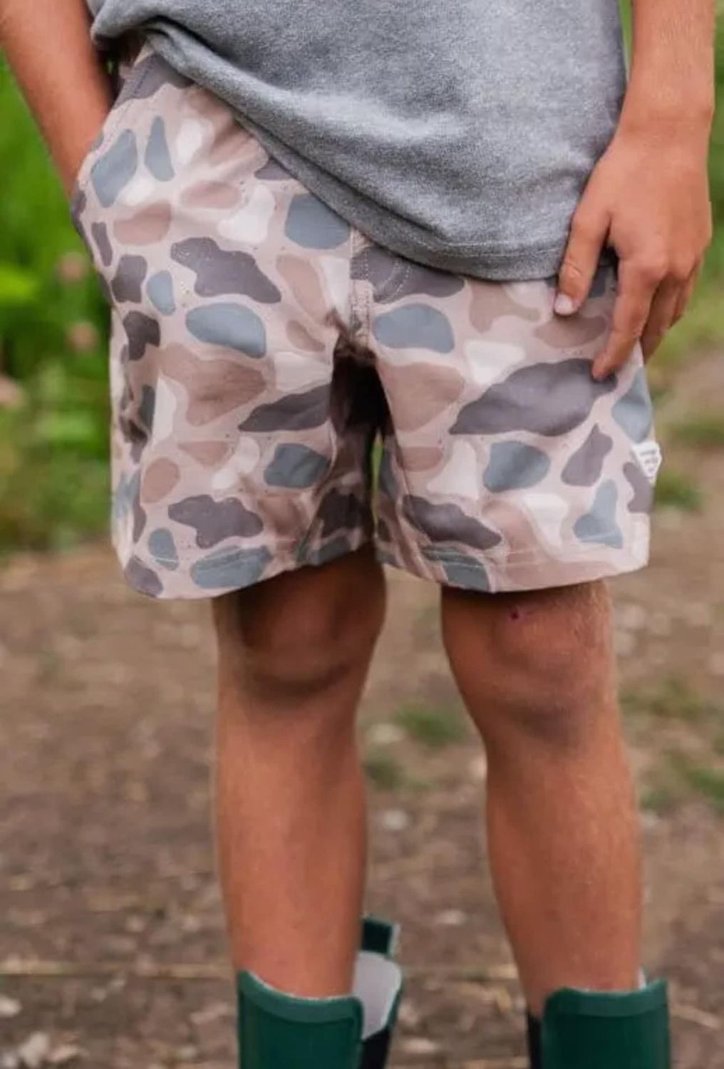 Youth Athletic Shorts - Pintail Camo