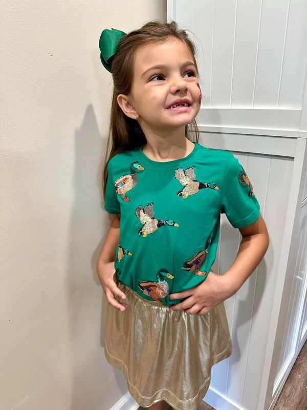 Child Sequin Duck Shirt