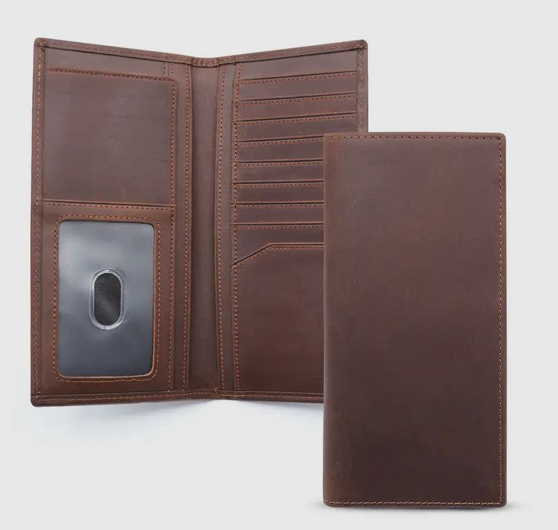 Genuine Leather Long Wallet