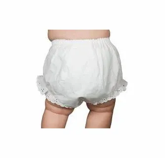White Eyelet Trim Bloomer