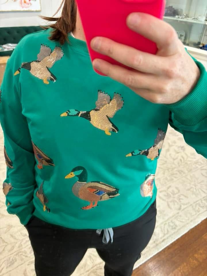 Adult Sequin Duck Sweatshirt 