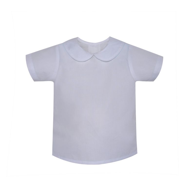 Samuel White Piped Short Sleeve Shirt