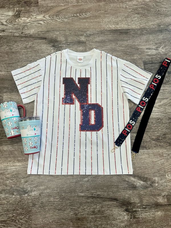 Custom ND Stripe Sequin Shirt