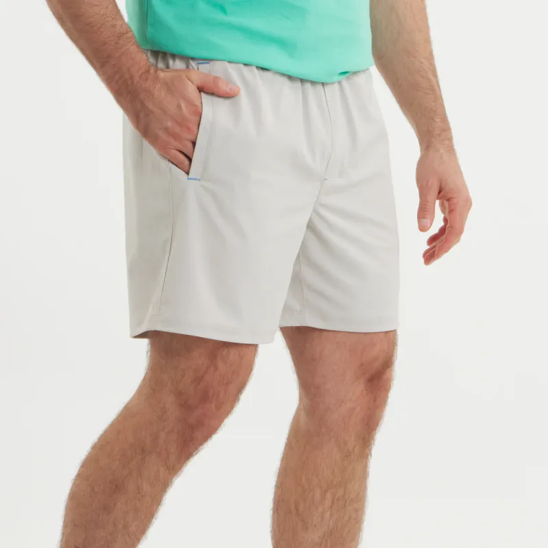 Billfish Lined Performance Short - Light Gray