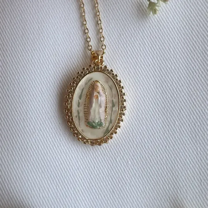 Our Lady in Lavender Necklace 