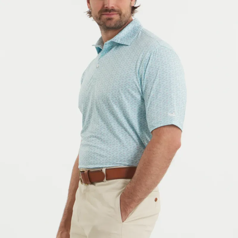 Flyline Performance Polo- After the Boil- Blue